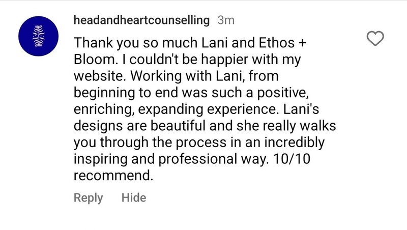 Testimonials of Vancouver Web Design and branding for Counsellors