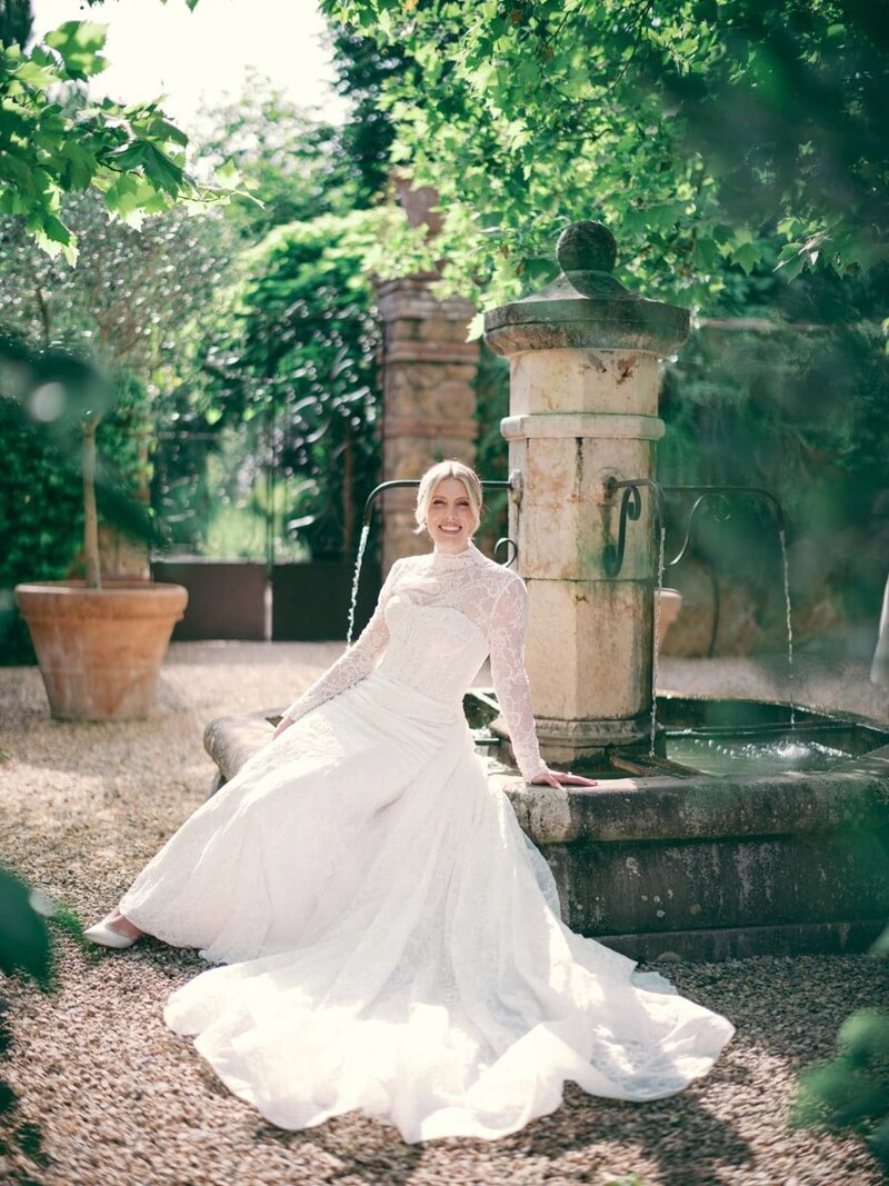  Bridal portrait during a villa del Balbianello wedding, in front of iconic Star Wars filming location by luxury destination wedding photographer Andreas K. Georgiou  