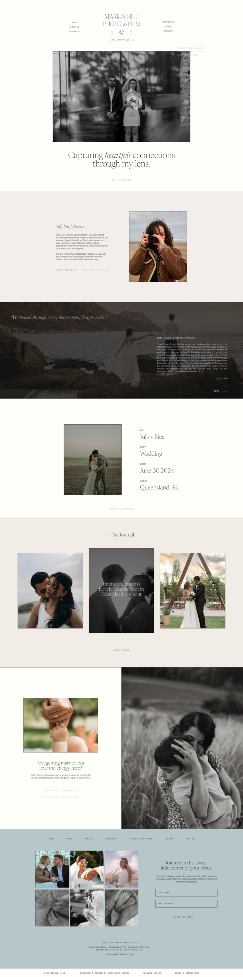 Minimalist Showit website template for photographers, designed for easy customization.