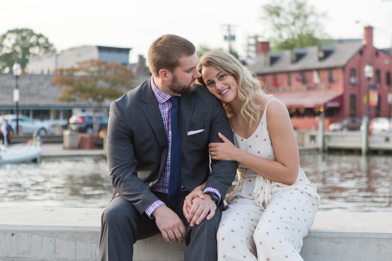 Downtown Annapolis engagement photos at city dock by Maryland photographer, Christa Rae Photography