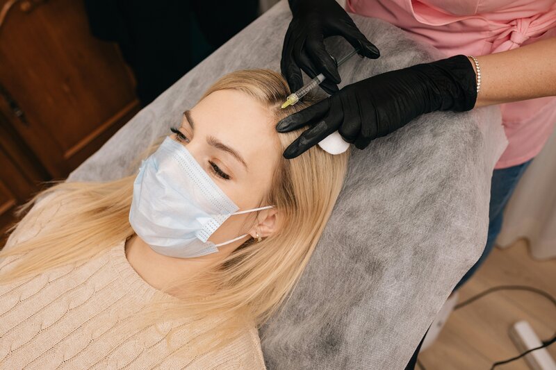 Platelet Rich Plasma Injection on hairline
