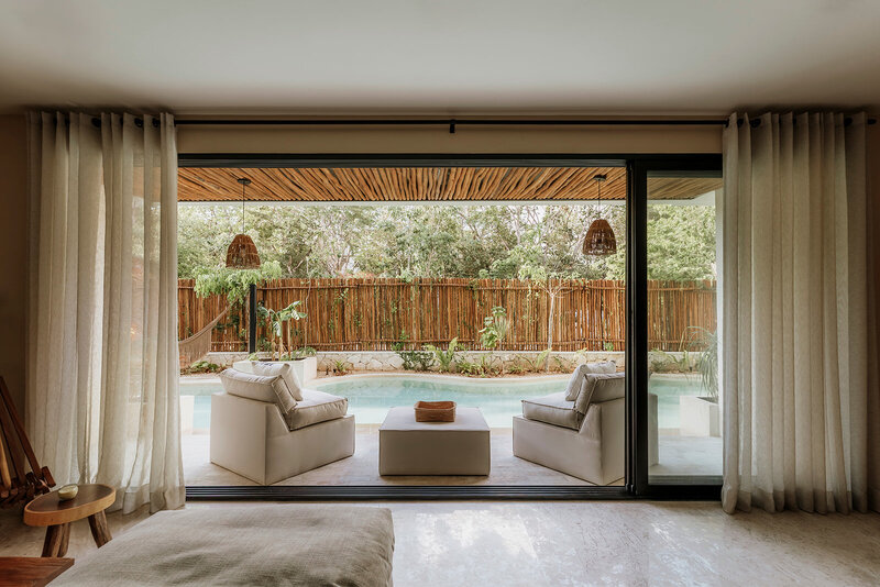 Four guests Six guests stay in Tulum jungle luxe properties