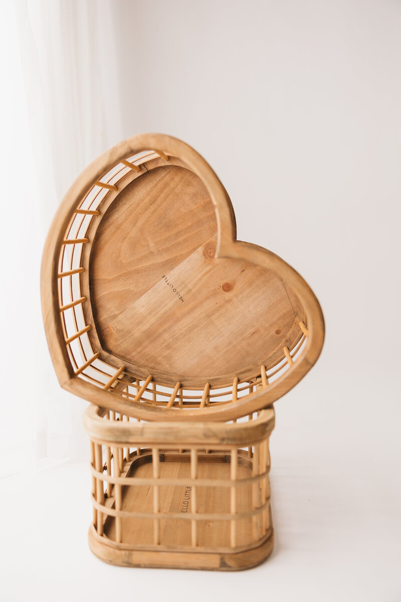 rattan props from newborn photographer