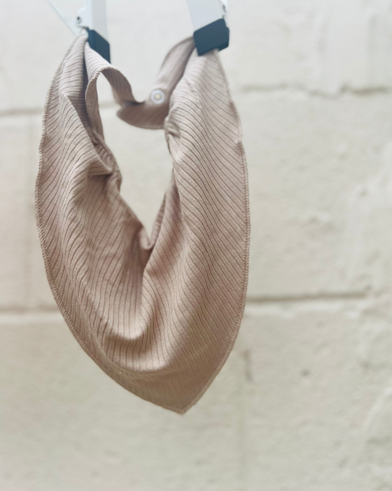 Beige Button Bib