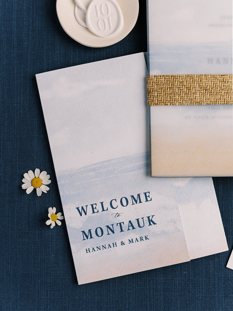 montauk wedding welcome letter