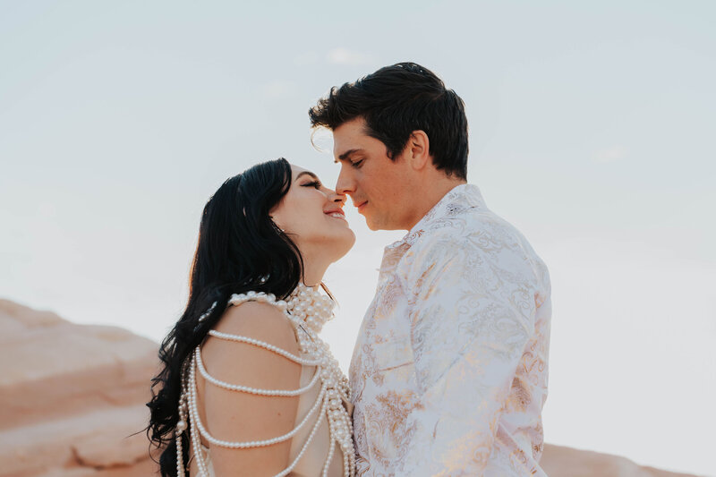 newlyweds touch noses