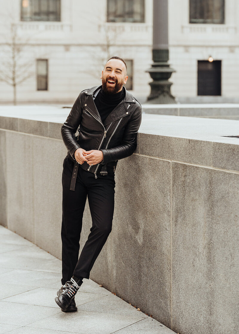 Professional headshot portrait and branding of a man at yale by Sara McIngvale Photography