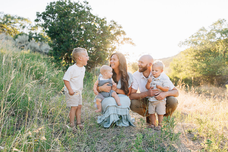 Photographers near me. Family with three young boys in Memphis, Tennessee