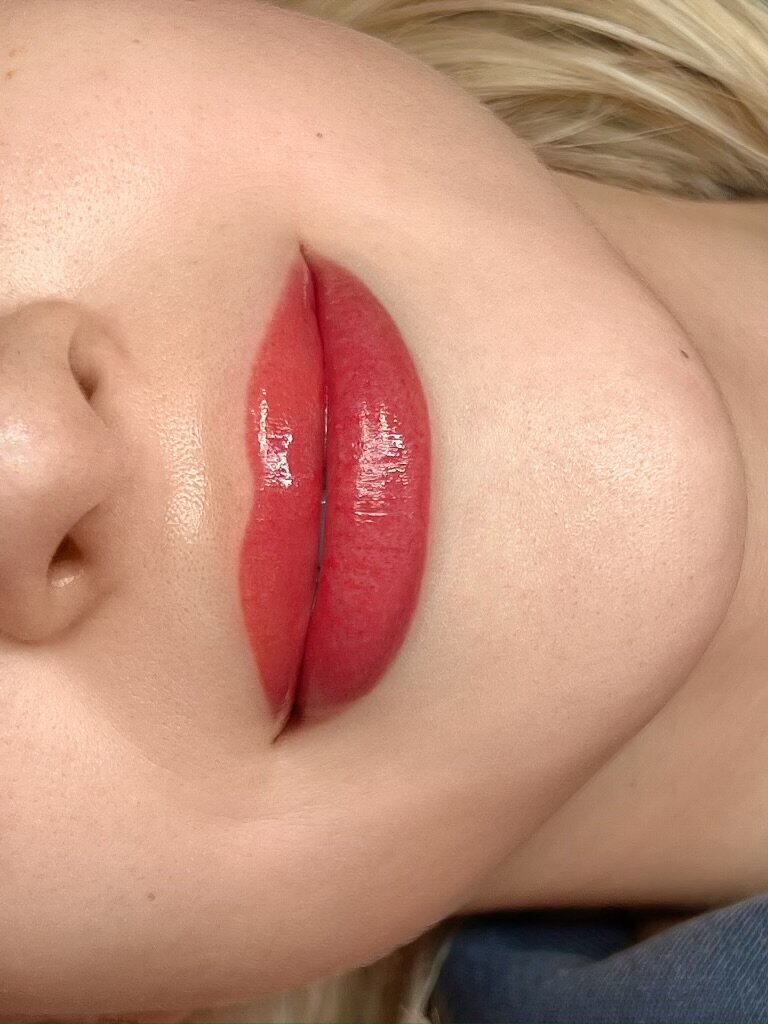 Soft Cherry lip blushing in DFW, texas.