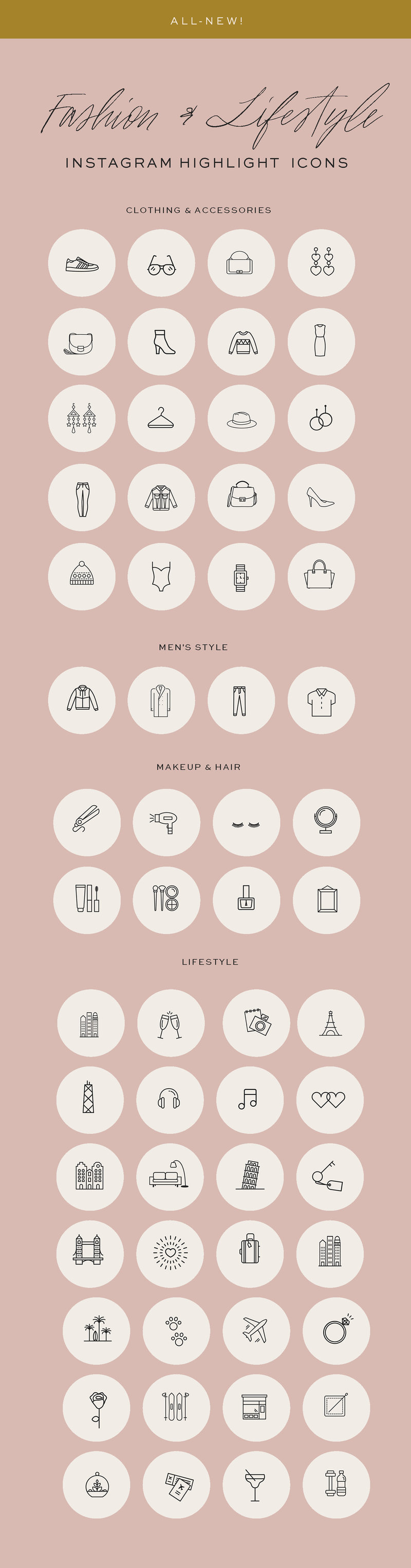 Fashion Lifestyle Influencer Instagram Highlight Cover Packj