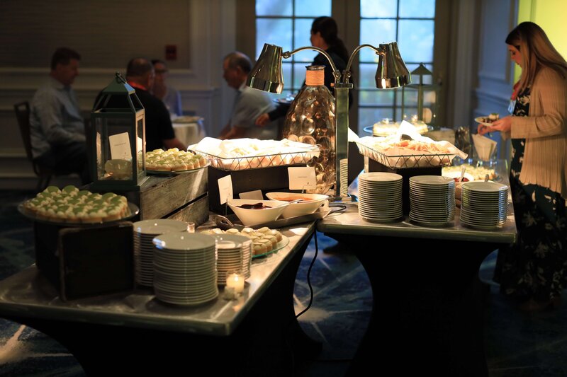 buffet layout at a corporate event