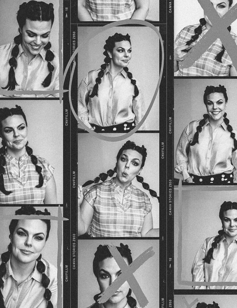 Collage of photos of Rita Clark