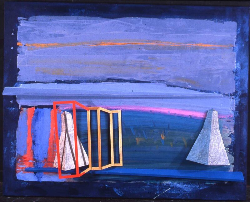 Allscape I, 1995 Oil and wood on canvas 113.5 x 142 x 19 cm_11zon