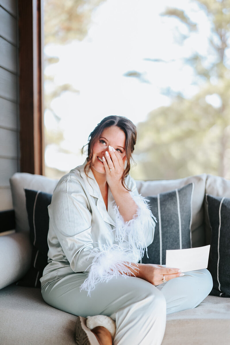 Bride and groom share a romantic moment inside Juliette Chapel at their North Georgia wedding, surrounded by soft light and elegant decor.