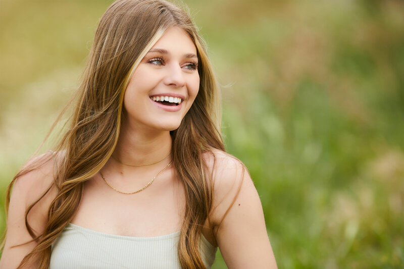 High School senior portrait natural outdoors