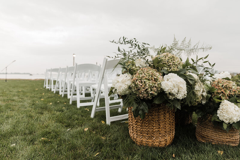Consilium Events planners styling ceremony space at The Point Norwalk