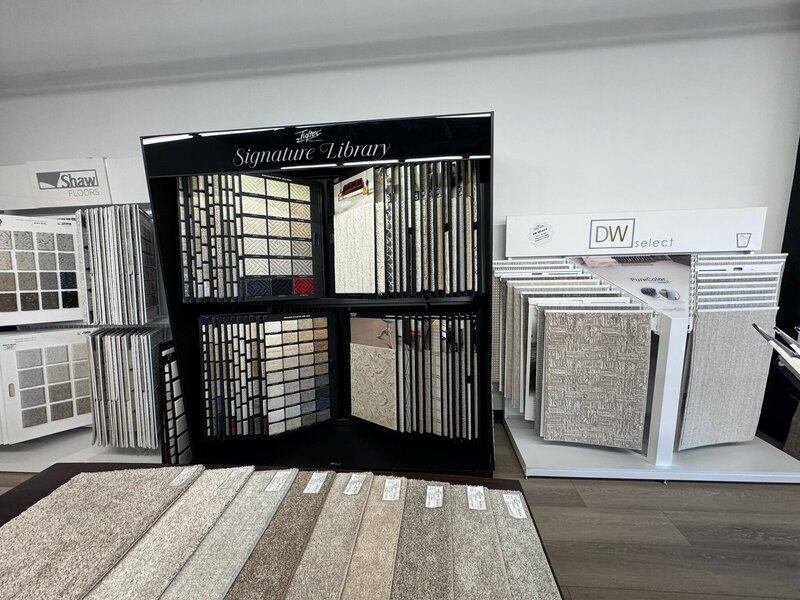 The carpet section of the North Little Rock showroom.