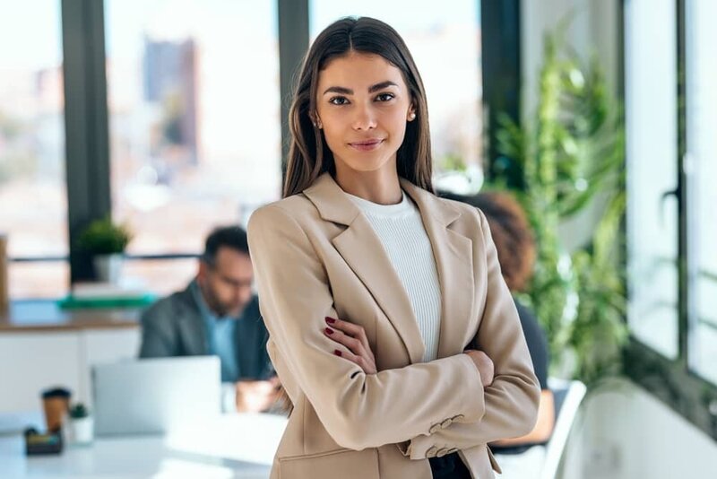 business woman smiling compressed