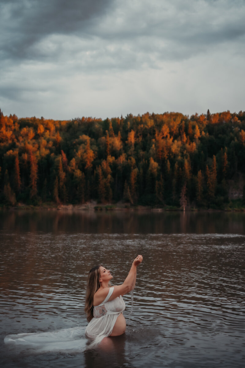 maternity photo field sunset edmonton