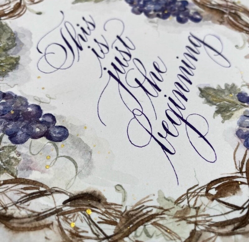 Custom commissioned calligraphy by Scribble Savvy