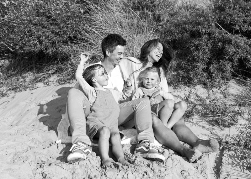 Family photography session on the beach with family photographer in Kent