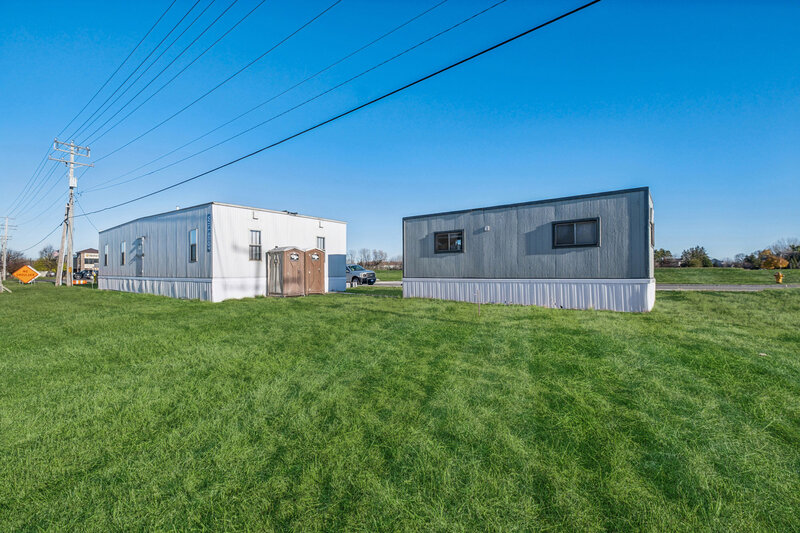 Temporary site office trailers for construction company