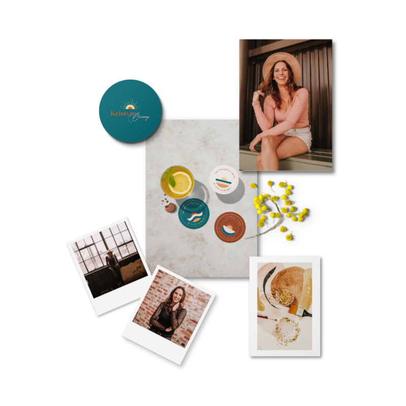 Mood board for Kristyn Burney, a coach for creatives and crafters