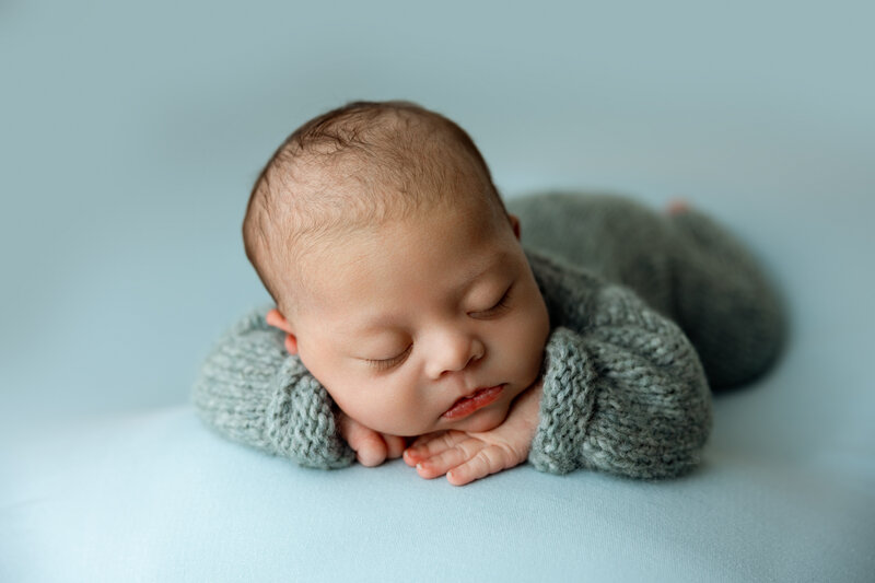 Baby boy with down syndrome during phoenix newborn session