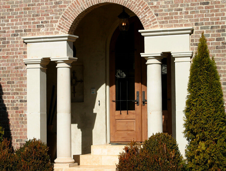 Entry way with columns