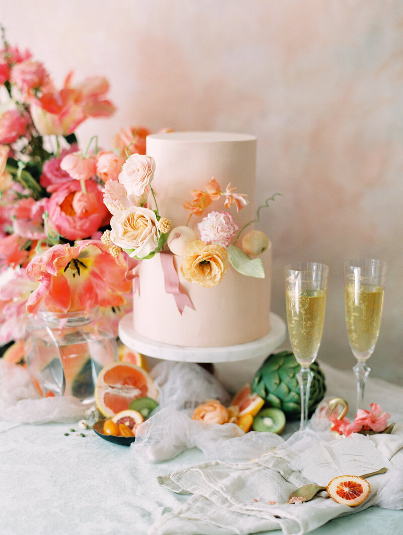 pink-wedding-cake-table-Stephanie-Brauer