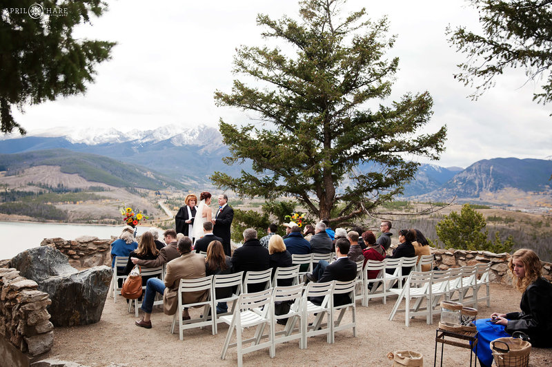 Sapphire Point Wedding Ceremony set up with chairs