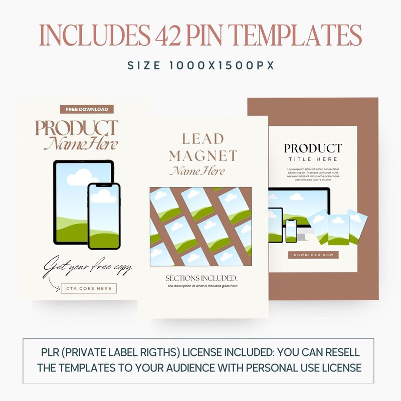 PLR Pinterest Pin Templates for Mockups4