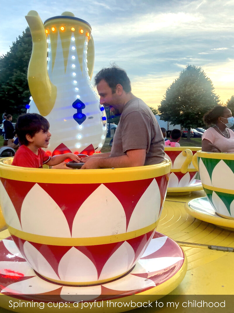 Family man dad father son boy kid on carnival ride spinning cups having fun, how to give up my baby, adoption agencies near me, adoptive family, new york, long island, northeast