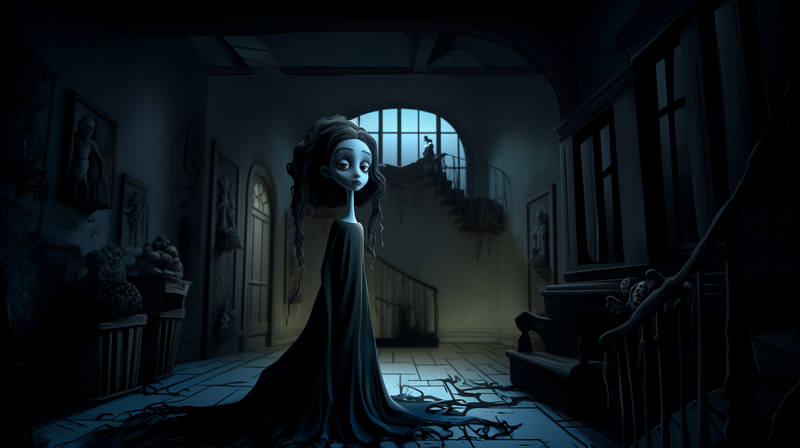 nick0079_a_female_ghost_inside_a_haunted_mansion_in_the_style_o_5116d876-16a0-462c-adc4-0b5c33491cff