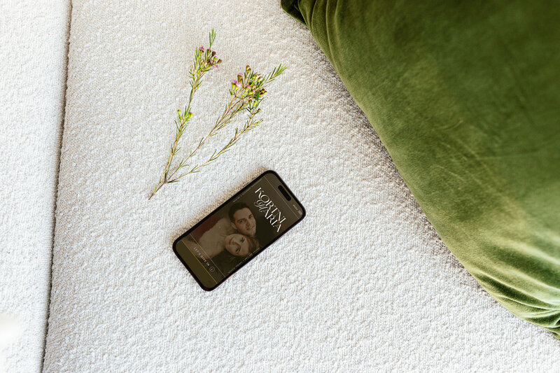 Iphone website mockup of showit template customization by Palme Design Co