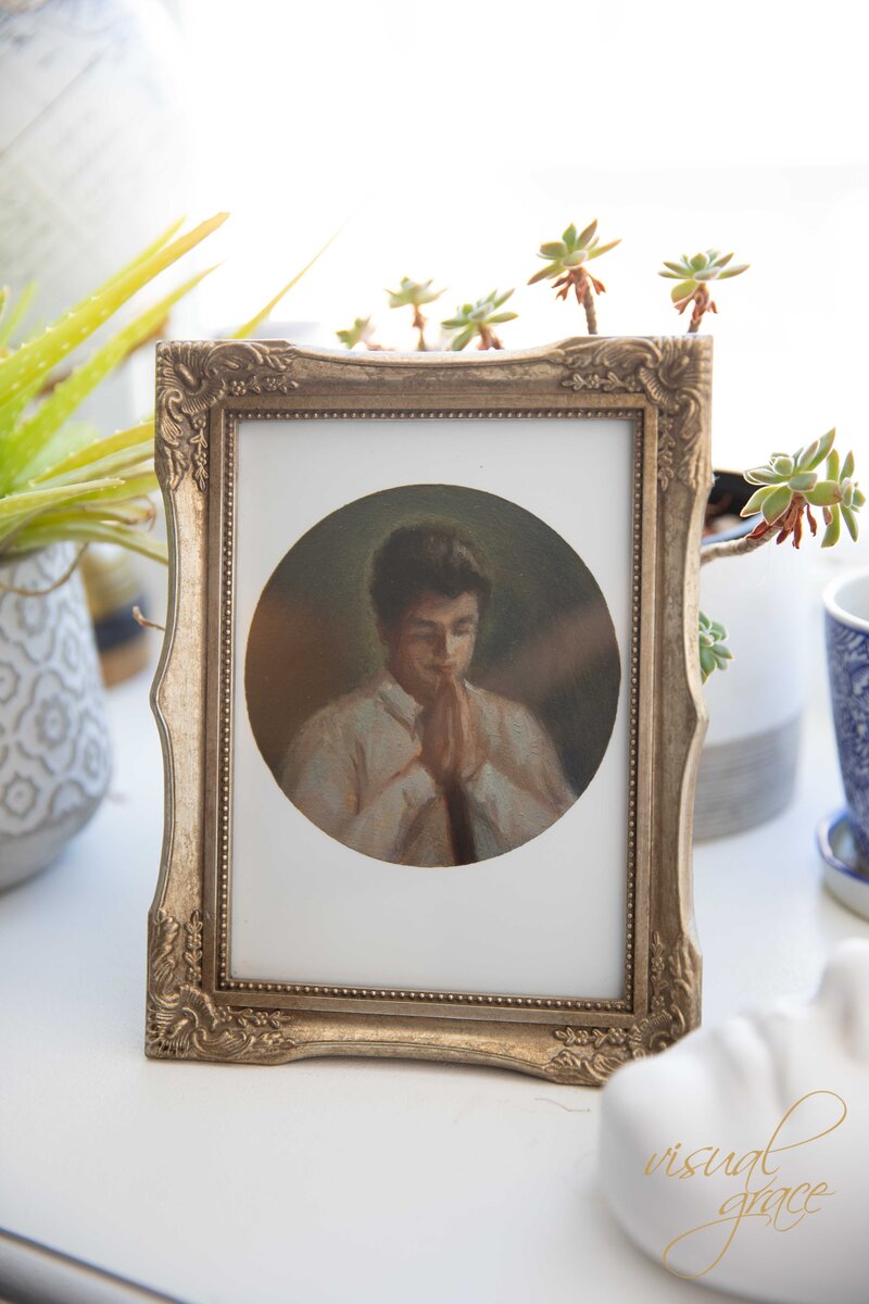 Carlo Acutis praying art