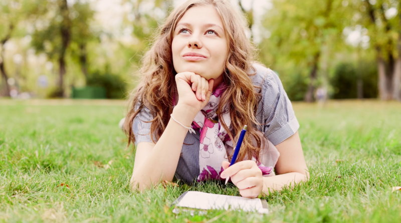resized girl with journal