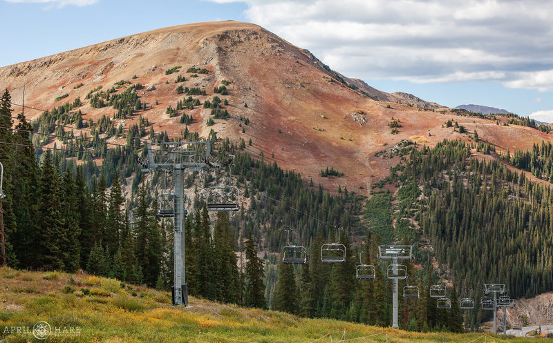Mountain views with chairlift at ABasin Ski Resort