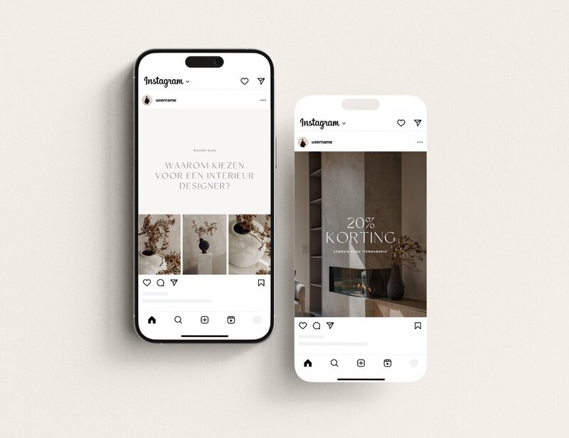 Neutrale Instagram templates Fern & Fig 10