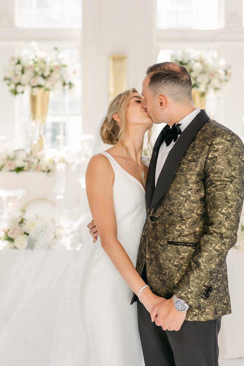 A luxury blush and gold wedding at The Omni King Edward Hotel.