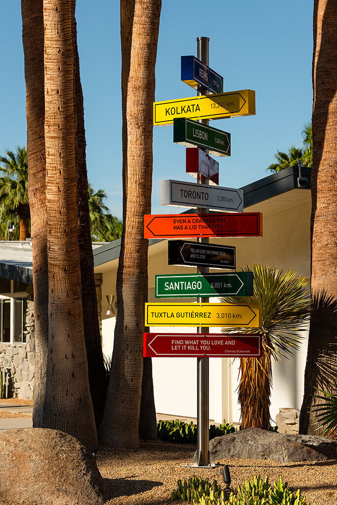 Landscape design at Palm Springs residence designed by Los Angeles architect