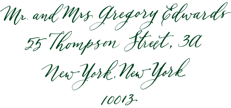 Magnolia Calligraphy Style- Forest Green