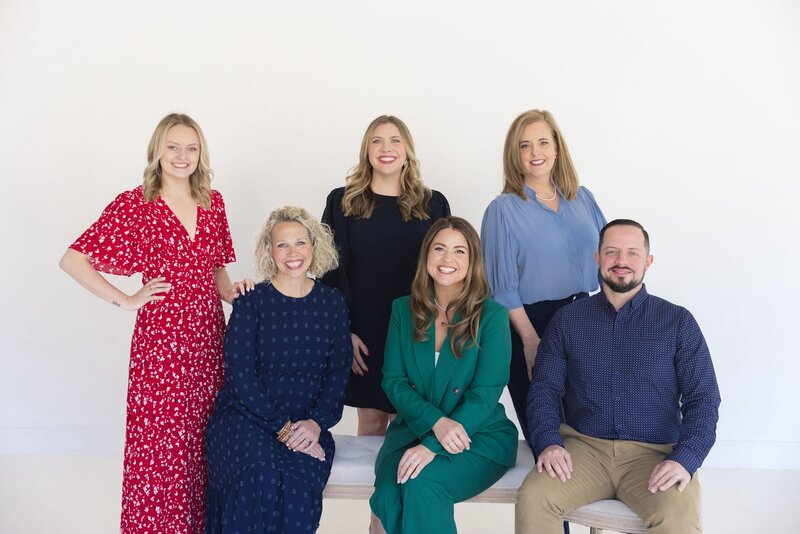 The Haven Realty Group real estate team photographed in studio, showcasing top Dallas-Fort Worth realtors and support staff in 2024.