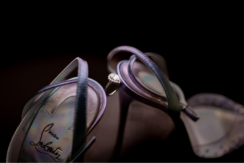 Christian Louboutin wedding shoes at the Disney Wedding