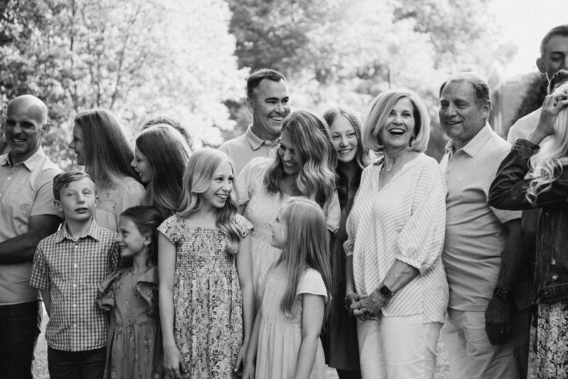 large family candid photo