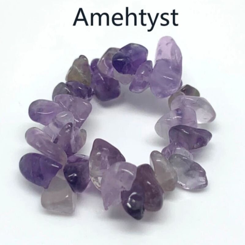 Natural Stone Energy Rings-Amehtyst