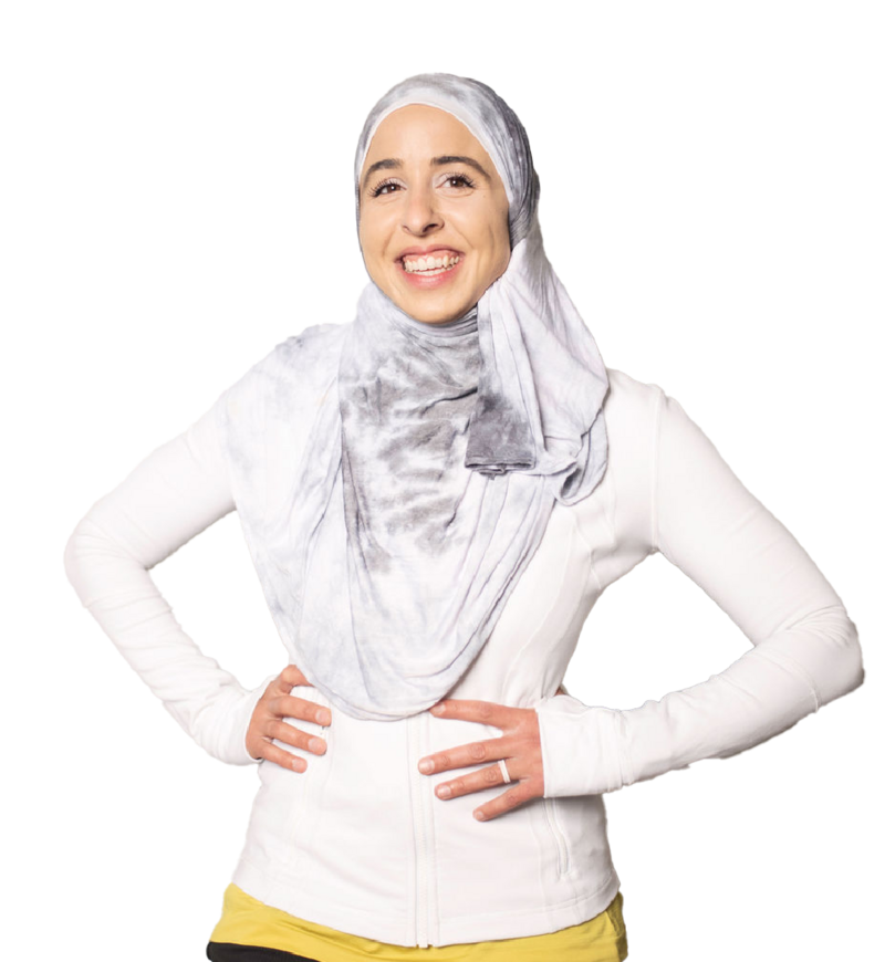 Fitness hijabi coach Hanan posing with a smile