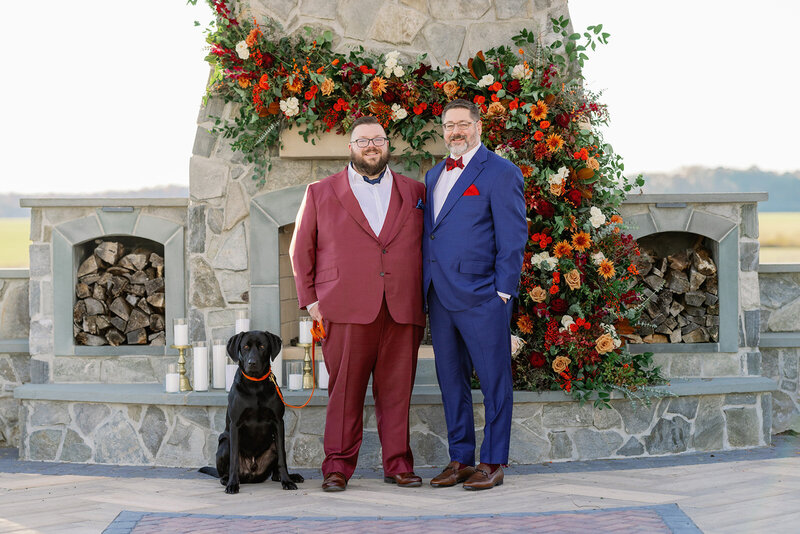 couple walking out from their ceremony at the Jefferson Hotel in Richmond