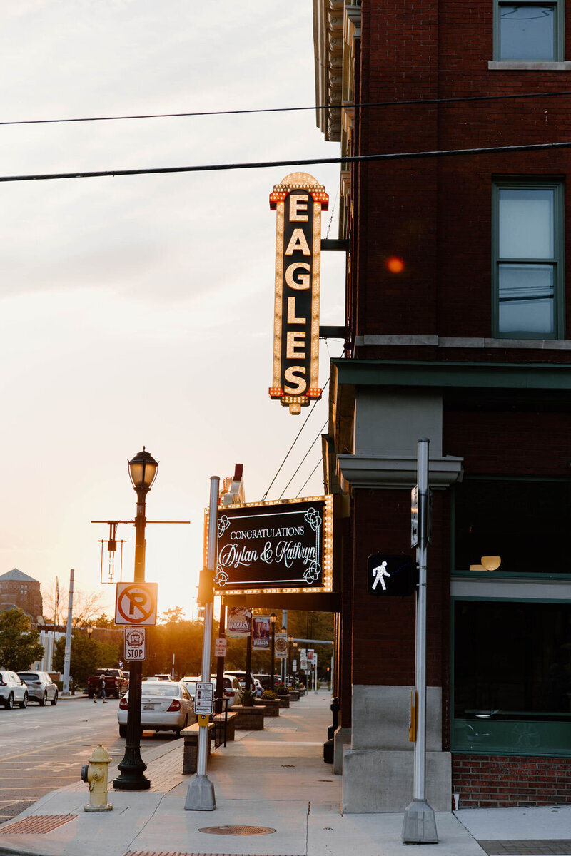 Indiana_Michigan_Wedding Planner_Ana Pierson Photography_Eagles Theatre_Wabash Indiana_Editorial_Golden Hour