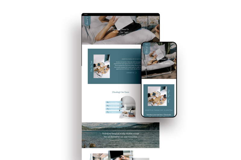 Ziggy Desktop and Phone Salt Social Showit Template